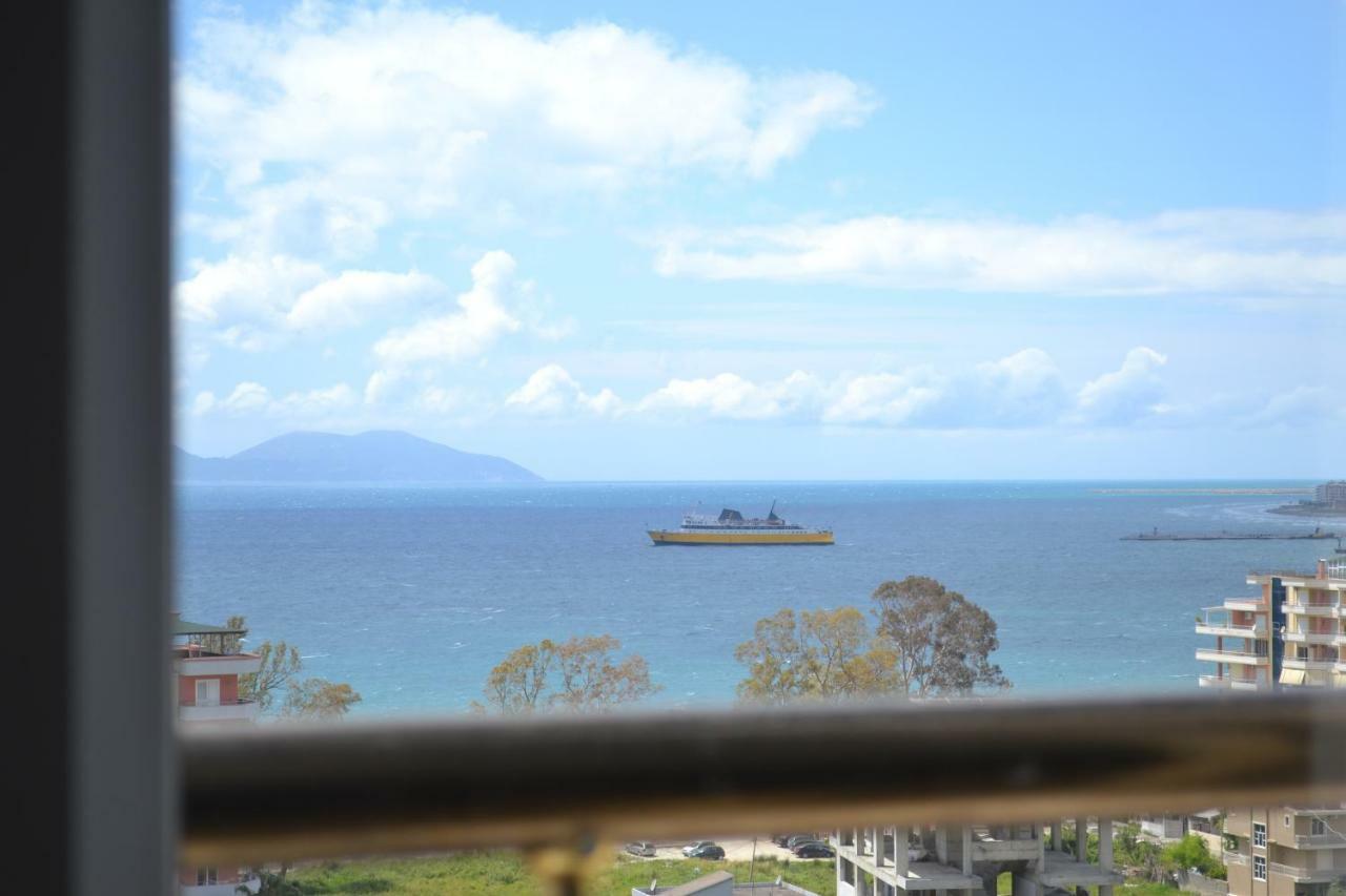 Seaview Penthouse 2 Bedrooms Apartment & Box Garage Vlorë Exteriör bild